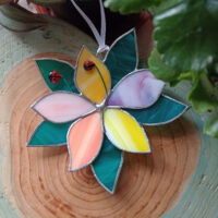 Rainbows Stained Glass Flower