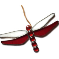 Red and White Dragonfly Light Catcher