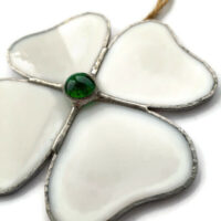 Four Leaf Clover Flower Stained Glass Suncatcher