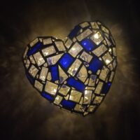 Midnight Blue Heart Lamp
